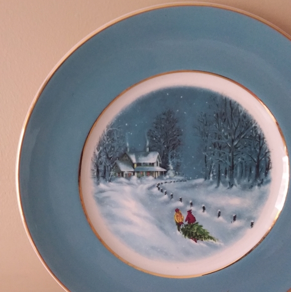 Vintage Avon Wedgewood 1976 Collectable "Bringing home the tree" Plate - Picture 4 of 7